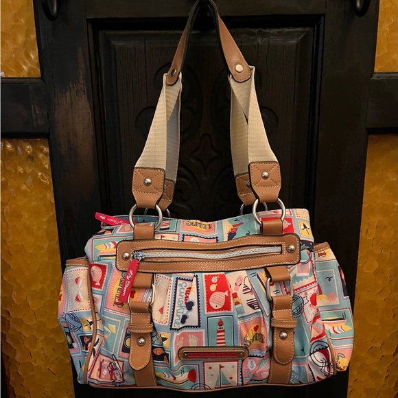 Lily Bloom Handbags - Lily Bloom Multicolor Shoulder Bag with Tan Details
